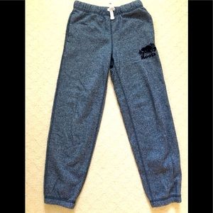 ROOTS KIDS Size 10 Navy Heathered Terry Sweat Pant